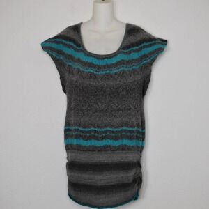 Free People Sweater Dress Tunic Sz M Mini Wool Blend Southwestern Boho Cowgirl